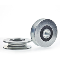 Belt trough bearing wheel iron galvanized anti-rust iron wheels 7mm steel wire rope r3 5 guide wheels U sheaves 10 * 40 * 11 * 11