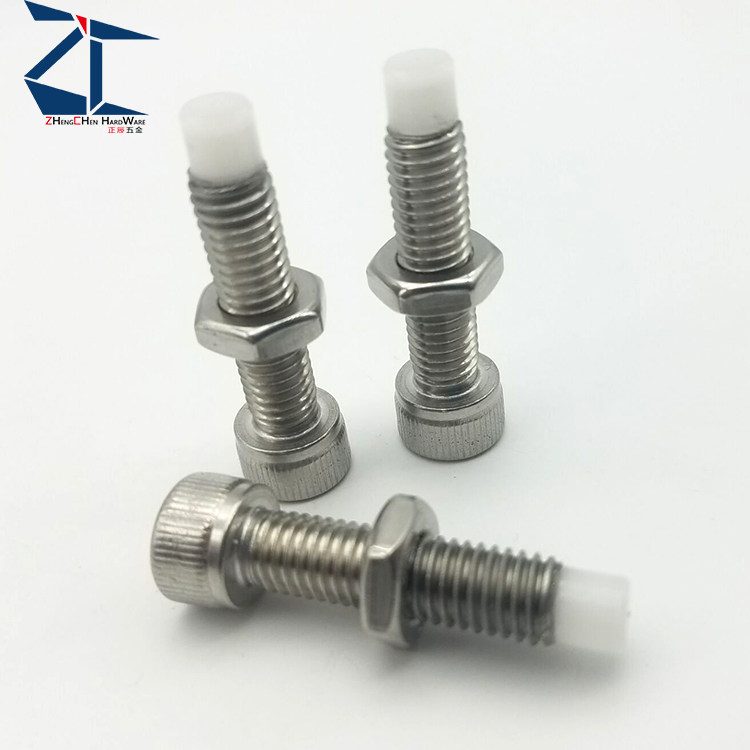 Cylindrical head straight lever type adjustment block anticollision head press block buffer rubber head stop screw PSCB6-15