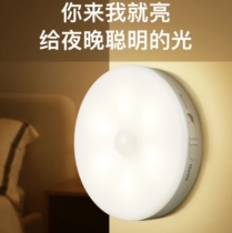 Human body sensor light smart night light LED sound and light control charging home wardrobe aisle stairs free wiring night