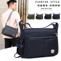 Large capacity mens bag messenger bag horizontal casual nylon Oxford cloth shoulder bag mens bag canvas messenger backpack