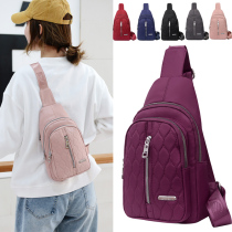 2021 new chest bag womens Korean version tide diagonal bag canvas front shoulder bag shoulder bag mens sports fashion waist bag