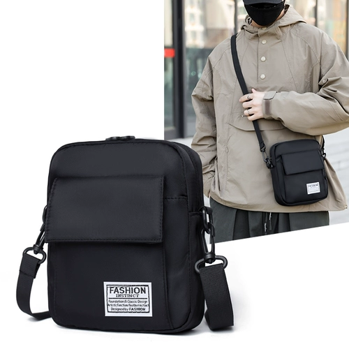 Мужская модная черная универсальная сумка на одно плечо, сумка через плечо, городской стиль, ткань оксфорд