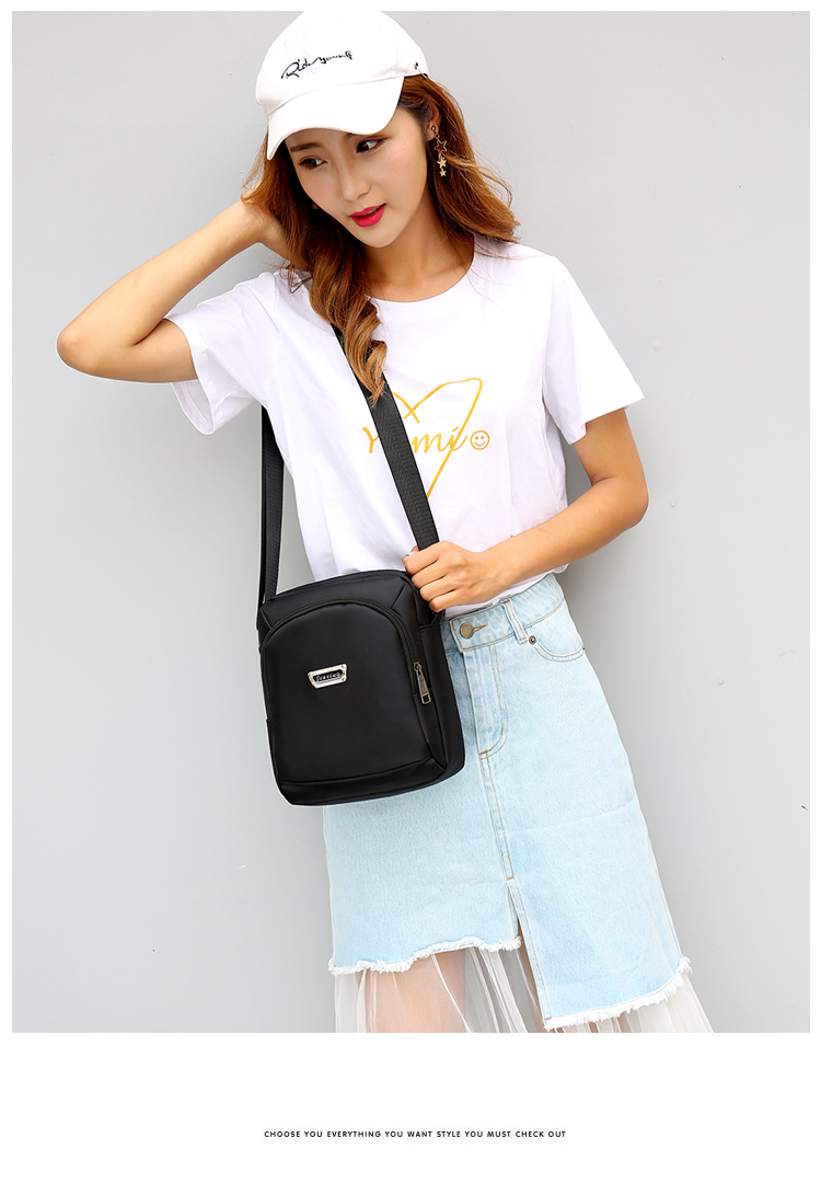 Túi xách nam phiên bản Hàn Quốc của túi đeo vai thông thường Túi nylon chống thấm nước Túi nhỏ nam vải bố ngang và dọc Oxford vải túi xách pedro