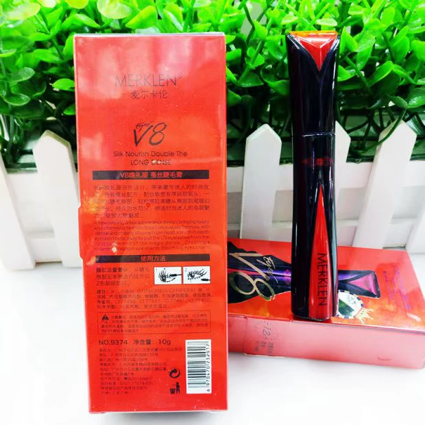 Melkalun lụa mascara V8 trang phục buổi tối silicone chải đầu không thấm nước và mồ hôi không nở dày uốn - Kem Mascara / Revitalash chuốt mascara maybelline