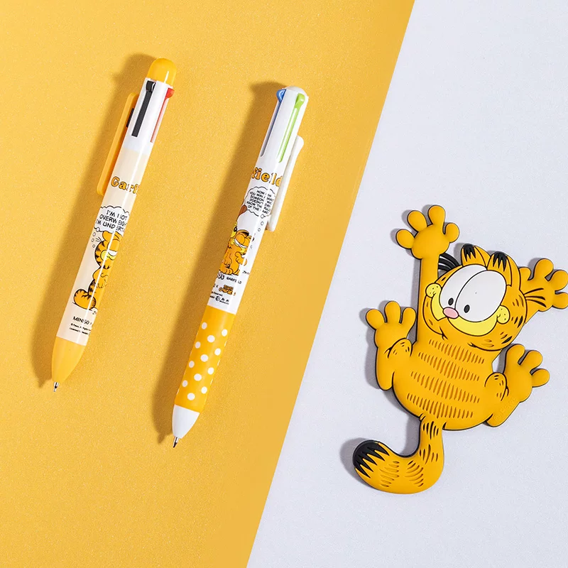 [MINISO名创优品加菲猫多功能圆珠笔写字签名笔迹便携可爱学生党一笔多色]