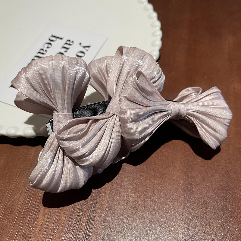 images 1:Han Yuan temperament butterfly bow tie hair clip female spring and summer head spoon banana clip elegant high pony tail clip headdress