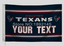 Foreign trade olive Dezhou People outdoor Flag NFL Houston Texans YOUR TEXT Flag