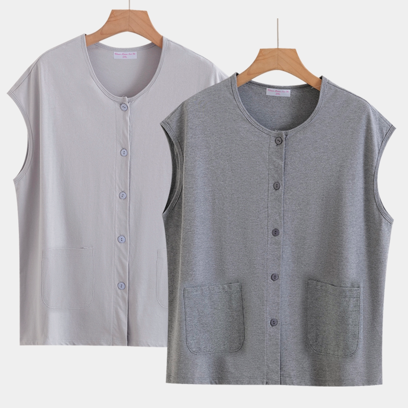 Middle-Aged and Elderly Men's Pure Cotton Cardigan Vest Sleeveless T-Shirt Summer Dad Wear Loose Pure Cotton Dad's Wide-Shoulder Undershirt Middle-Aged and Elderly Men's Pure Cotton Cardigan Vest Sleeveless T-Shirt Summer Dad Wear Loose Pure Cotton Dad's Wide-Shoulder Undershirt