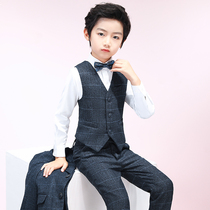 Childrens suit suit suit Boy small suit wedding British dress host three-piece boy performance costume autumn