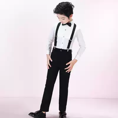 Boy small suit British wedding suit Boy host performance children's piano performance suit Flower girl dress male
