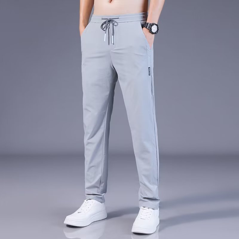 2026 Summer Men's Thin Quick-Drying Casual Pants Loose Large Size Straight Pants Stretch Durable Sports Pants