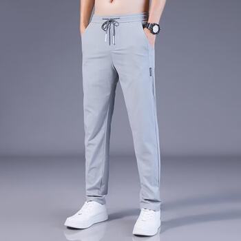 2026 summer men's thin quick-drying casual pants loose large size straight pants stretch durable sports pants
