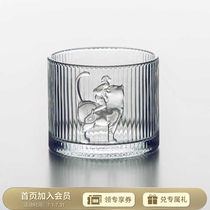 Komi life Creative red wine glass Whiskey Holiday gift Cold water cup Glass Female cat general streamer cup