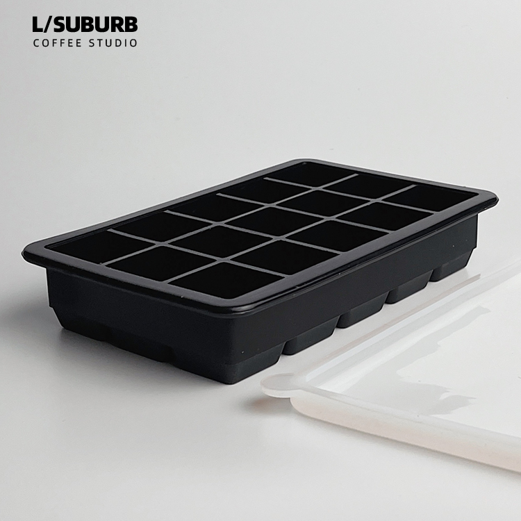 With lid silicone Ice Iced Coffee Ice American Take Iron Freeze Milk Curry with 15 GDIY ice-making block molds