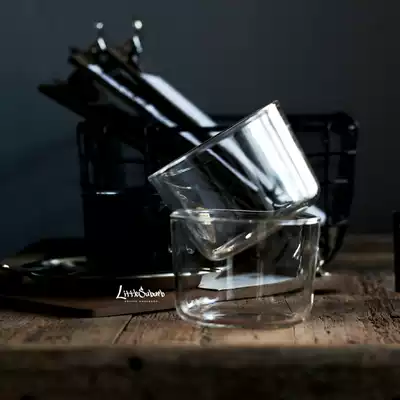 Japanese-style Low barrel-shaped ice water glass Affogato Coffee Cup Ice Cream Mousse Cup 240ML