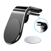 Creative car magnetic phone ring buckle air outlet snap button Type L type strong magnetic suction navigation universal bracket batch fa