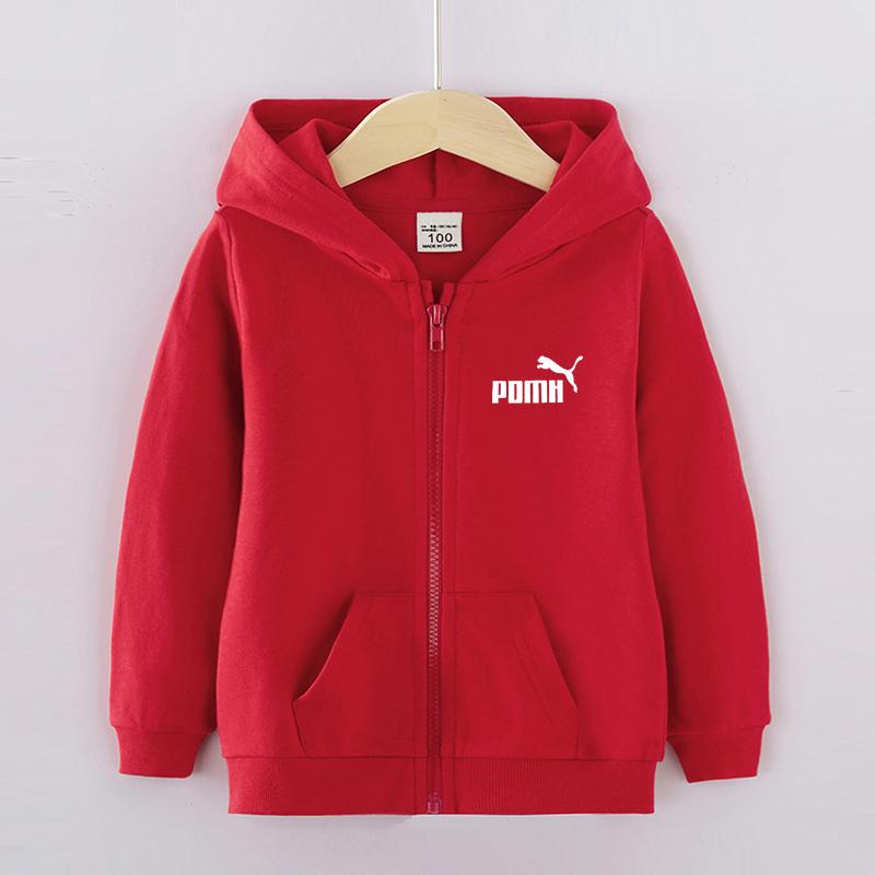Boys and Girls' Spring and Autumn Pure Cotton Hooded Cardigan, Stylish Children's Fleece Zip-Up Sweatshirt for Fall Boys and Girls' Spring and Autumn Pure Cotton Hooded Cardigan, Stylish Children's Fleece Zip-Up Sweatshirt for Fall