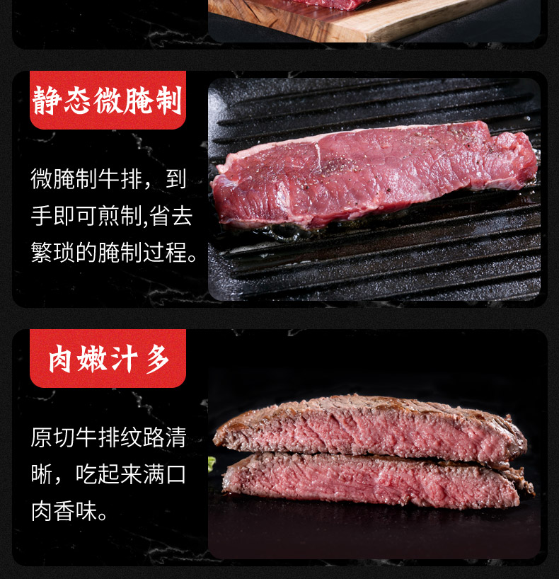 实体连锁品牌 芝巢 新西兰整切牛排套餐 10片/1000g 图11