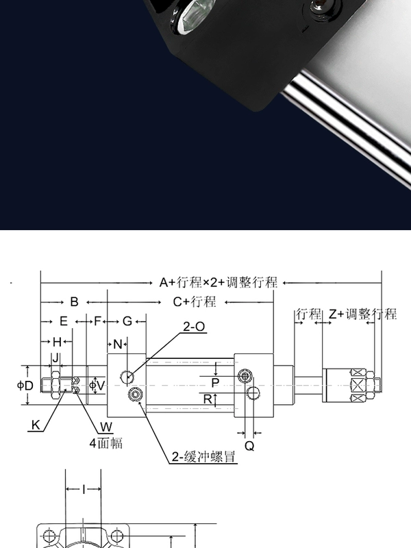 xylanh 1 chiều Xi lanh điều chỉnh hành trình scj32 xi lanh khí nén xi lanh kính thiên văn lực đẩy lớn 40 xi lanh xi lanh điều chỉnh hoàn toàn 63 xylanh cdj2b16x100 xy lanh điện smc