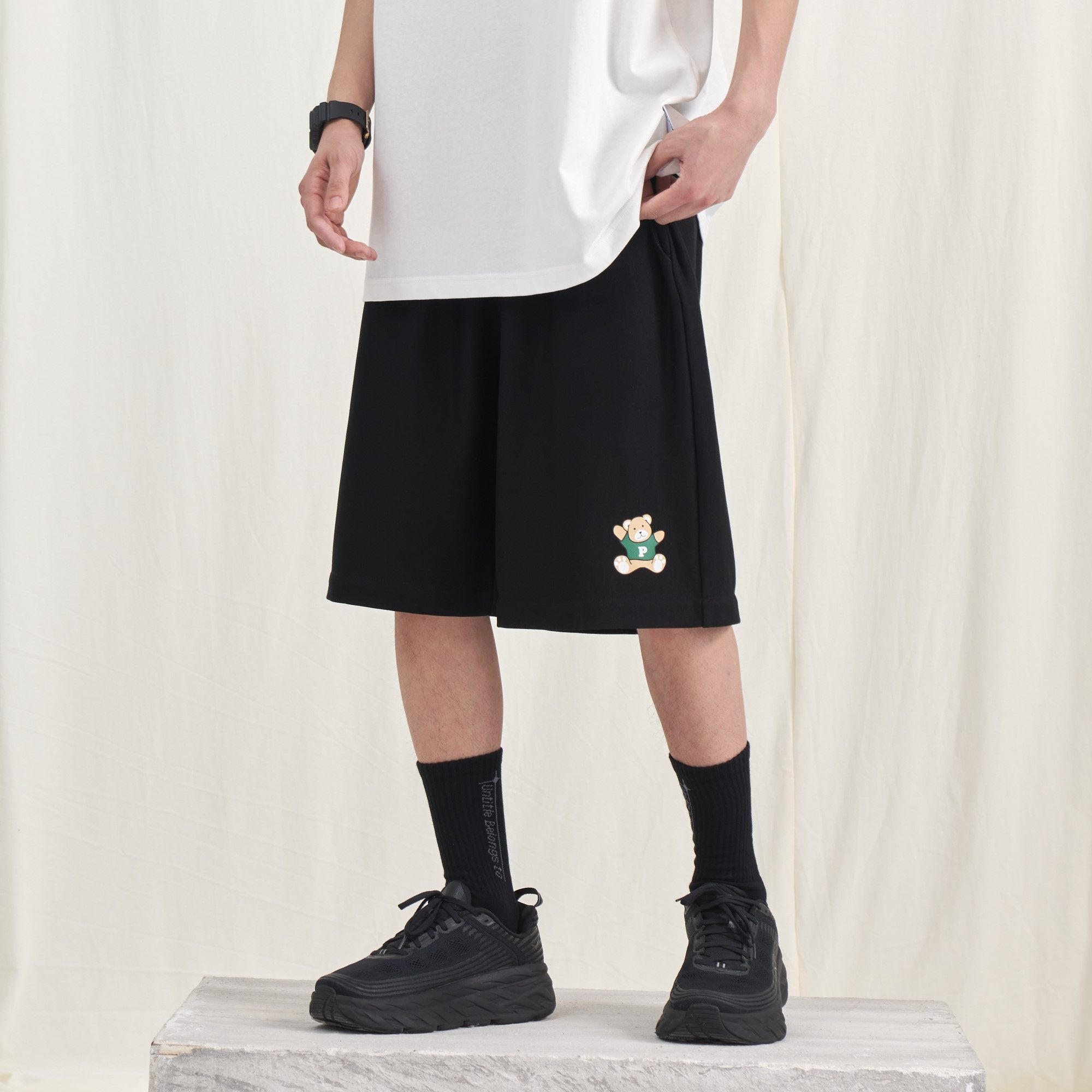 PCLP Cartoon Shorts Male Tide Current Little Leisure Sports Five - Throw Pants