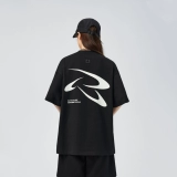 PCLP Летнее фрисби, хлопковая футболка, короткий рукав, в американском стиле, свободный крой, с рукавом