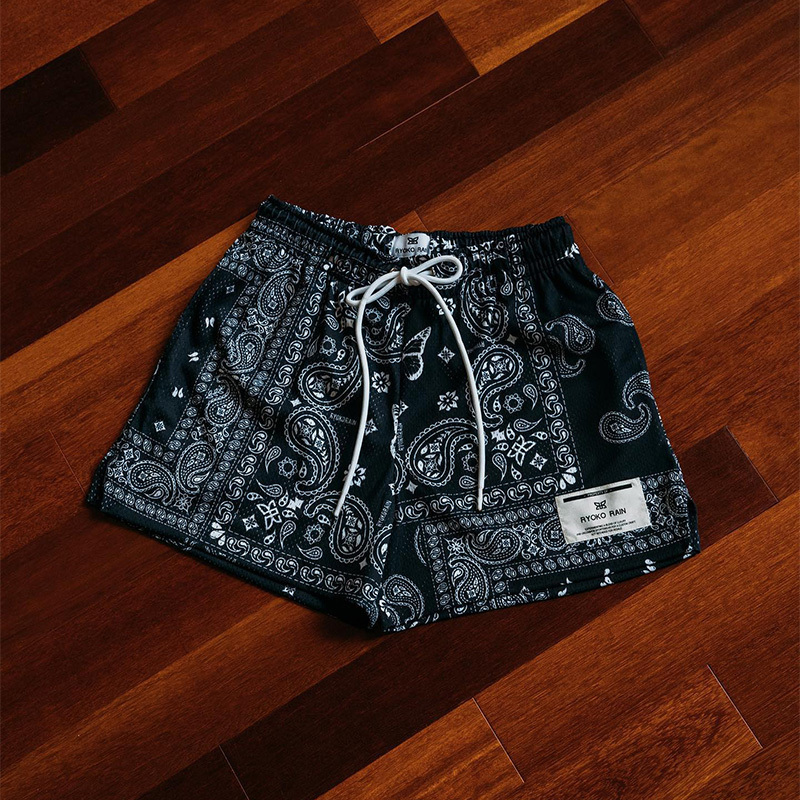 American Trendy Brand Ryoko Rain Paisley Shorts Summer Men's Loose Casual Sports Quick-Drying Knee-Length Basketball Shorts