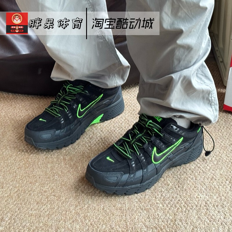 Nike P-6000 Low-Top Casual Work Clothing and Running Shoes for Men and Women, Black If0668-003
