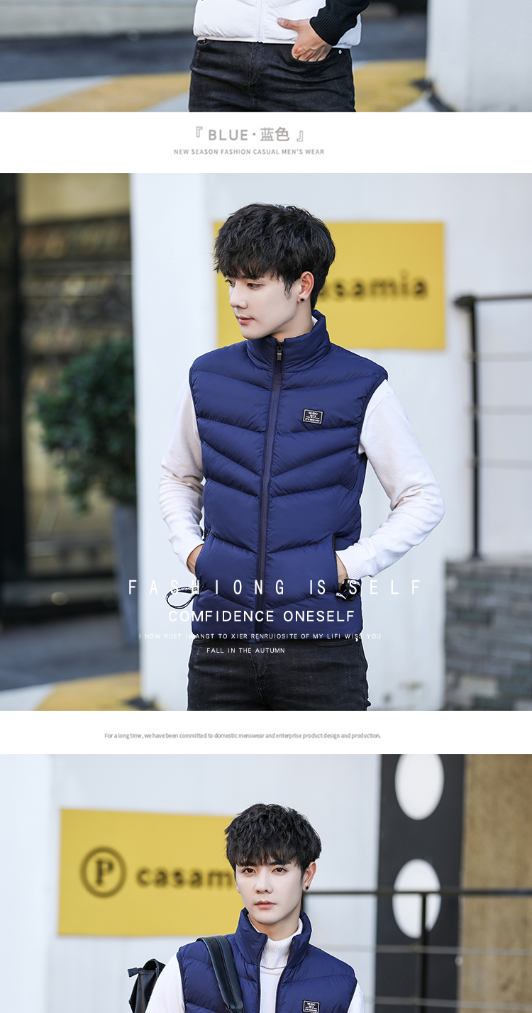 Áo vest nam cotton mùa xuân và mùa thu đông vest nam áo khoác phiên bản Hàn Quốc của xu hướng vest đẹp trai vest ấm áp - Áo vest cotton ao ba lo nam