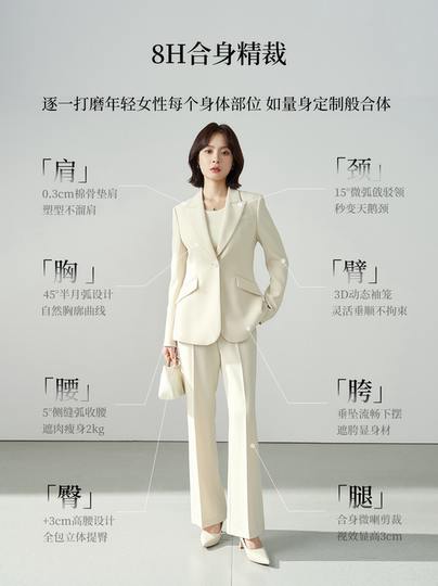 Lady Bird Blazer Damen Herbst und Winter schwarzer Anzug kleiner professioneller formeller High-End-Interviewanzug