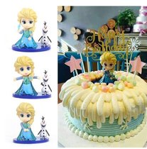 Frozen cake decoration ornaments Anime Q edition Aisha Snow Treasure Ice Princess birthday gift cake ornaments