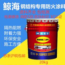 Whale Sea Indoor ultrathin steel structure Fire Protection Coatings National Label oily fireproof enamelling detection white grey