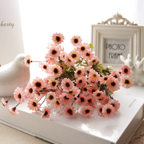 Fresh Mountain Chrysanthemum simulation flower bouquet silk flower fake flower garden daisy chrysanthemum wild chrysanthemum home vase decorative flower
