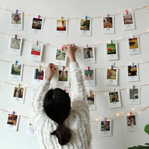 Nordic girl heart postcard photo wall literary fresh card hemp rope clip bedroom background wall decoration hanging