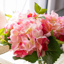 California Hydrangea simulation flower fake flower silk flower European table decoration floral tender leaf branch hydrangea single branch