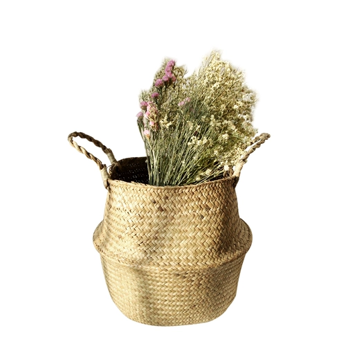 Nordic ins Wind Sea Cao Плетение цветочной корзины творческая баскетбольная баскетбольная баскетбольная баскетбольная пианино -листья Banyan Basket