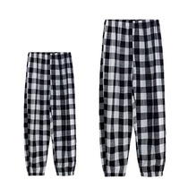 ( Full inspection of )80-170 yards Summer cool black and white tuned cotton silk parent-child anti-mosquito pants 2