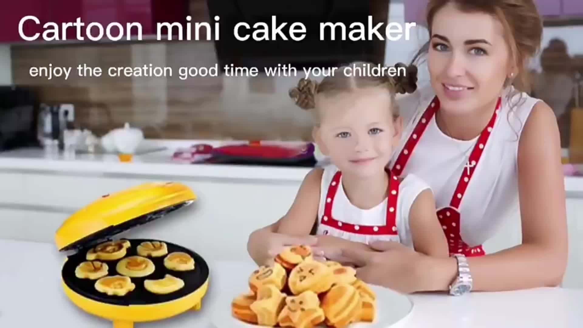 Cartoon Automatic Cake Baking Machine Small Toaster Double Heating