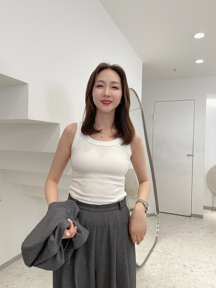 widelia Chen Ji'er 2021 summer vest anti-light slim inner with undershirt threaded vest female 7195