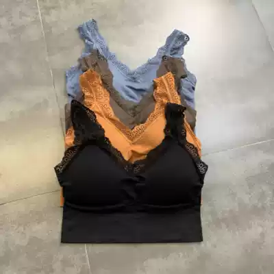 widelia boss wife with beauty back wrap chest temperament lace lace with chest pad bra bottoming vest H835