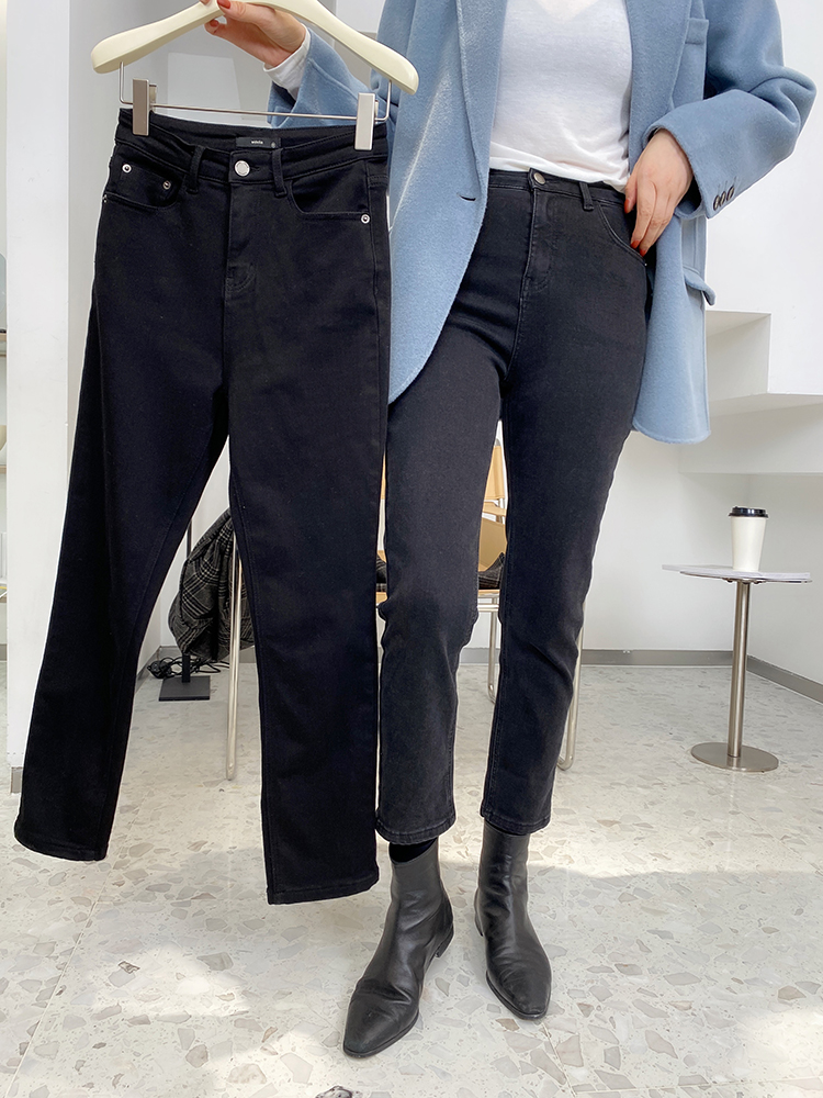 wipelia chen Ji children's spring style jeans female early spring high waist display slim slim straight cylinder pants with high w05-21