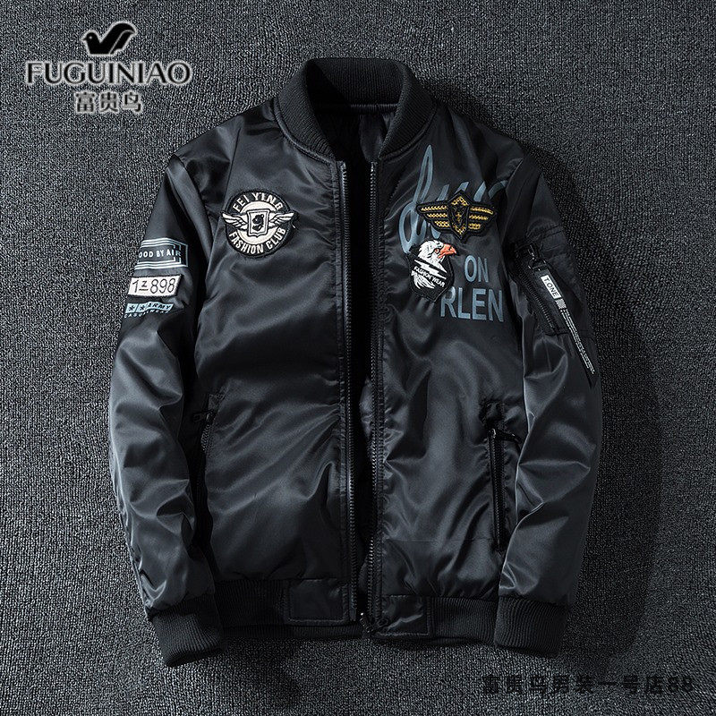 Lucky Bird Bomber Jacket Men's Korean Trend Spring and Autumn New Embroidered Baseball Uniform Slim Casual Jacket