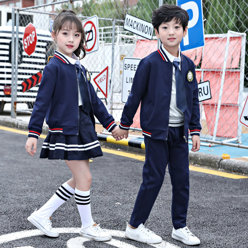 Primary school uniforms Spring and autumn clothing Costume Kindergarten Garden Suit Sports Clothing New teachers Children's class uniforms Inn Wind