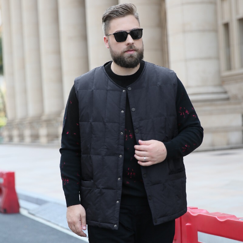 Men's Plus-Size down Vest for Middle-Aged and Elderly, Inner Layer, Extra Large, Winter Vest