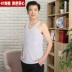 Ông già trung niên áo sơ mi cotton rộng rãi áo len mùa hè nam trắng không tay cỡ lớn áo vest áo ngực không dây Áo vest