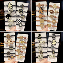 Children's hair accessories leather case women's head rope high elasticity simple temperament small rubber band tie head high color value headdress hair rope Korea