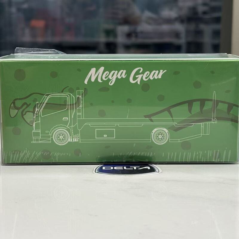 [Ready Stock] 1:64 Megagear Mg Flatbed Trailer Green Dinosaur Pink Dinosaur Alloy Model