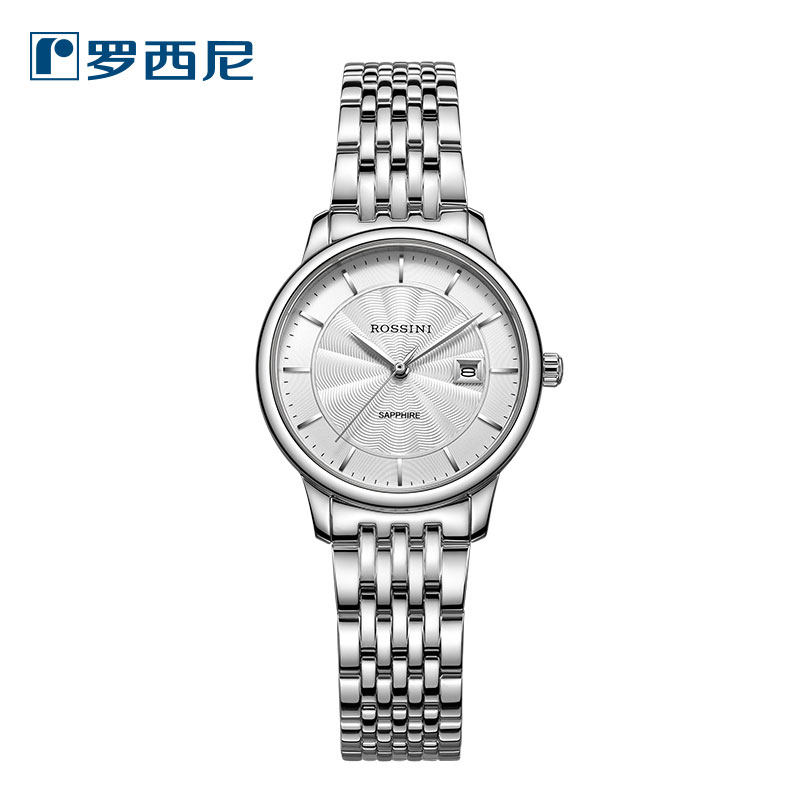 Rossini official women's watch quartz watch waterproof steel belt watch female light and simple temperament ladies watch 5716