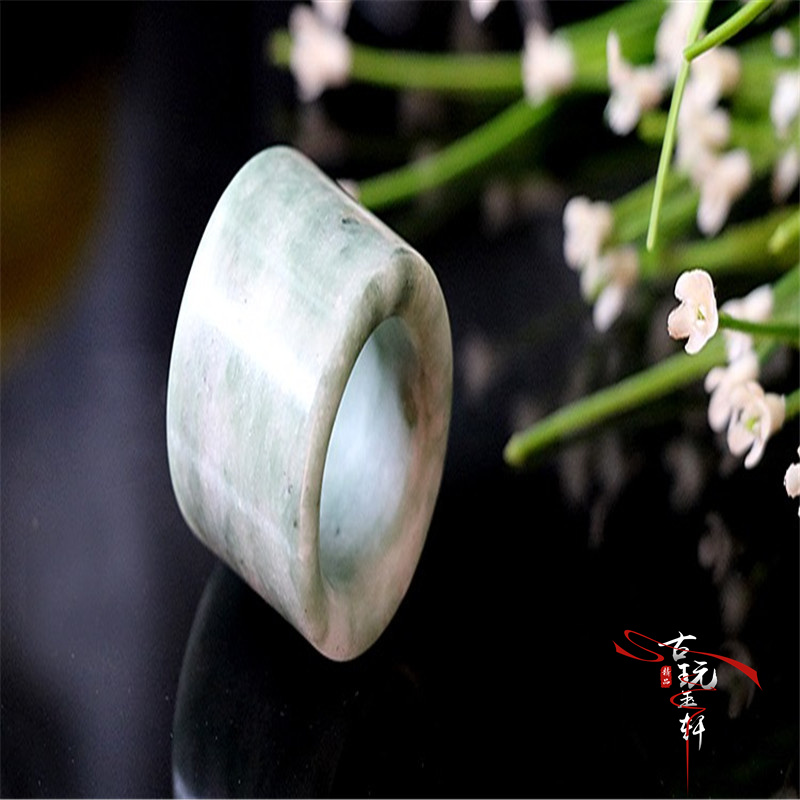 Jade kéo ngón tay mực tự nhiên hoa ngọc bích ngọc vòng tay ngọc cũ vòng cổ đơn giản mini nam giới và phụ nữ vòng ngọc bích