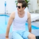 Áo thun cotton thể thao nam mùa hè thoáng khí co giãn đáy quần thể hình thủy triều Slim vest áo sơ mi cỡ lớn áo khoác giả vest nam hàn quốc