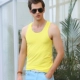 Áo thun cotton thể thao nam mùa hè thoáng khí co giãn đáy quần thể hình thủy triều Slim vest áo sơ mi cỡ lớn áo khoác giả vest nam hàn quốc